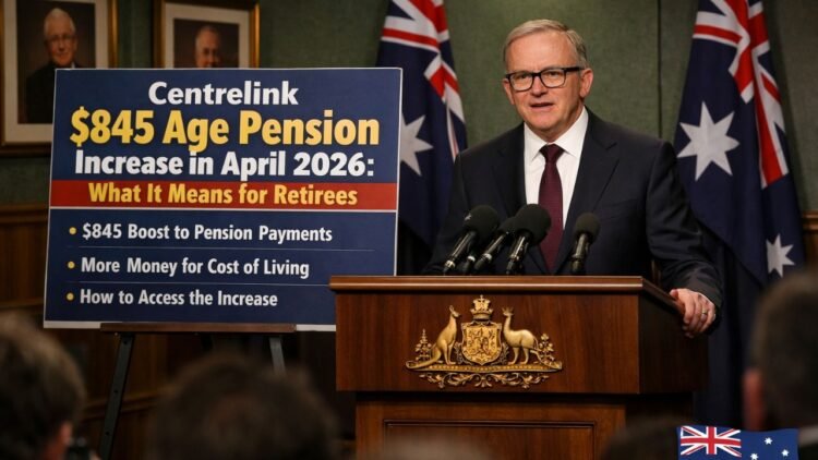 Centrelink $845 Age Pension Increase in April 2026: What It Means for Retirees
